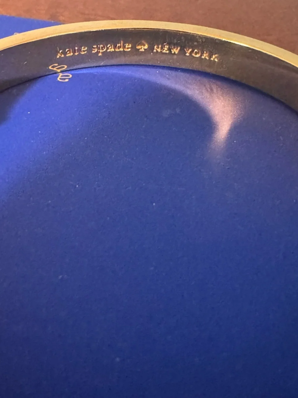 Kate Spade- Bangle Bracelet, Blue and Gold - Picture 4 of 5